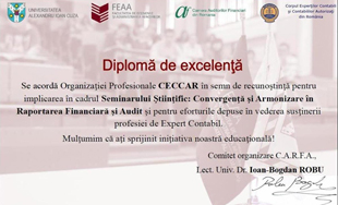 Filiala CECCAR Iași susține activitatea de cercetare științifică
