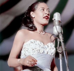 Billie Holiday, la Newport Jazz Festival, 6 iulie 1957, în Newport, Rhode Island