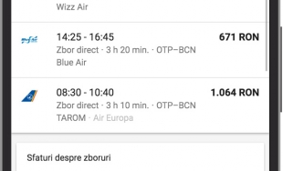 Google Flights și Destinations, servicii disponibile acum în variante adaptate publicului din România