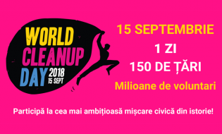 World Cleanup Day. Un milion de români sunt așteptați să participe la cea mai mare mișcare civică de ecologizare pe Glob