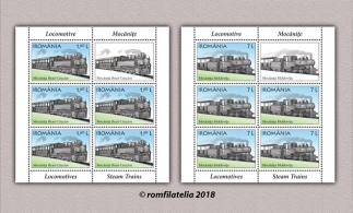 Romfilatelia: O nouă emisiune de mărci poștale – Locomotive, Mocănițe