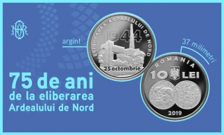 BNR lansează o monedă de argint cu tema „75 de ani de la eliberarea Ardealului de Nord”