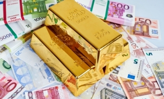 Rezervele internaţionale ale României (valute plus aur), 39,400 miliarde euro la 31 octombrie