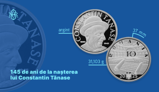 BNR lansează astăzi o monedă din argint care marchează 145 de ani de la nașterea lui Constantin Tănase