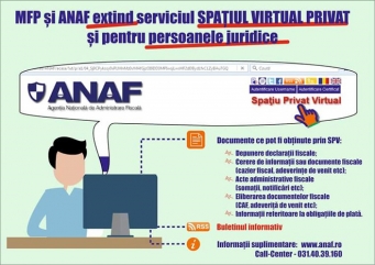 Serviciul Spațiul privat virtual (SPV), extins pentru persoanele juridice