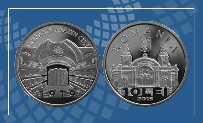 BNR a lansat o monedă din argint cu tema 100 de ani de la înființarea Operei Române din Cluj