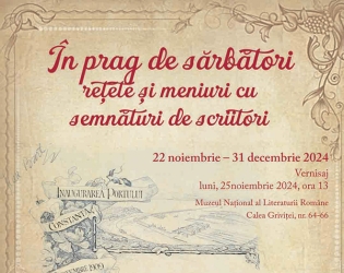 Până la 31 decembrie, la MNLR, expoziția „În prag de sărbători – Rețete și meniuri cu semnături de scriitori”