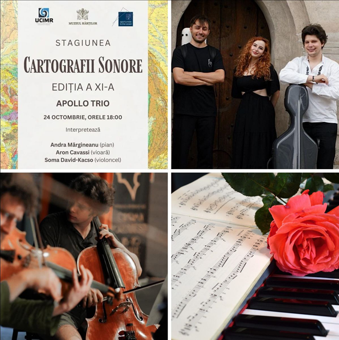 Muzeul Hărților | Primul recital din cadrul stagiunii „Cartografii Sonore”, ediția a XI-a – APOLLO TRIO