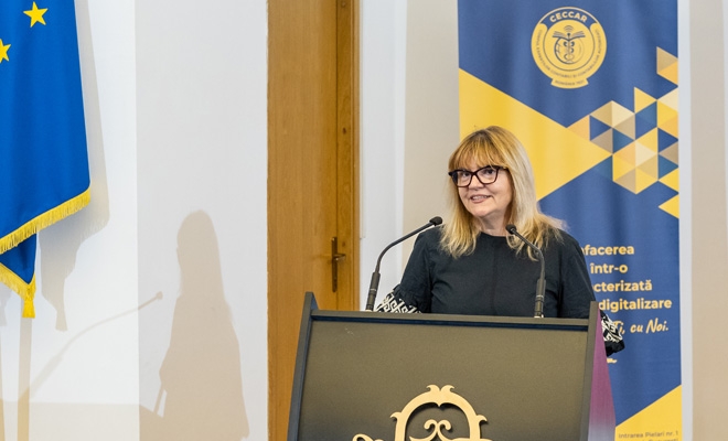 Mesajul Academiei de Studii Economice din București, transmis de prof. univ. dr. Liliana Ionescu-Feleagă, decanul Facultății de Contabilitate și Informatică de Gestiune