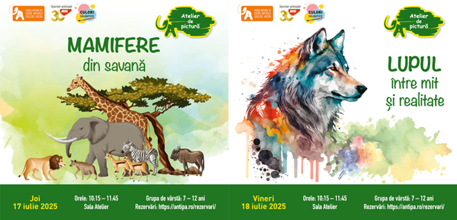 Muzeul Antipa | Un nou program educativ-creativ pentru copiii între 7 și 12 ani – Atelierele de pictură „Culori sălbatice”