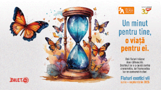 Expoziție de fluturi tropicali vii în grădina Muzeului Antipa