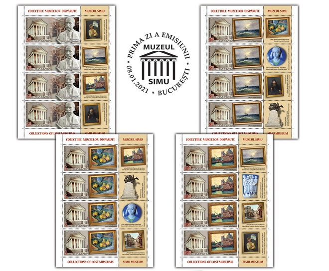 Romfilatelia: Emisiune de mărci poştale cu tema „Colecţiile muzeelor dispărute”
