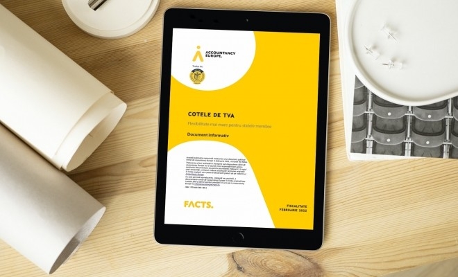 Documentul privind cotele de TVA elaborat de Accountancy Europe, disponibil în limba română